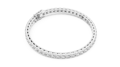 The Infinity Line Round Diamonds Tennis Bracelet 0.11 Carat Each