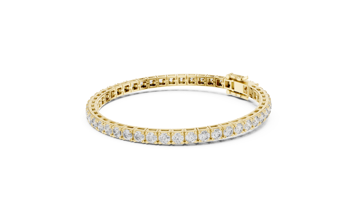 The Infinity Line Round Diamonds Tennis Bracelet 0.11 Carat Each