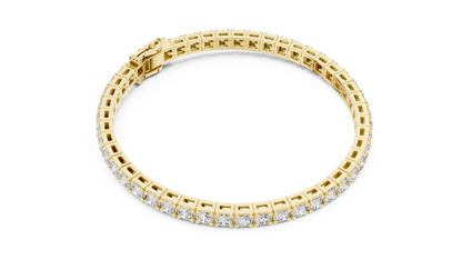 The Infinity Line Round Diamonds Tennis Bracelet 0.11 Carat Each