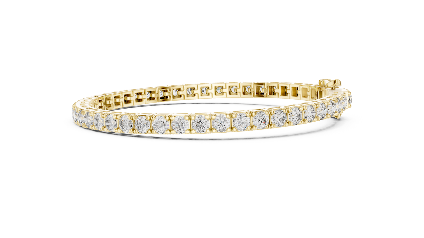 The Infinity Line Round Diamonds Tennis Bracelet 0.11 Carat Each