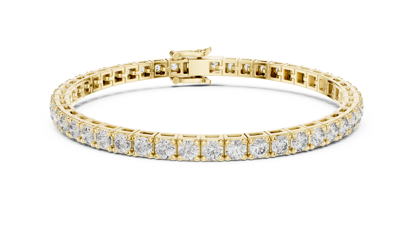 The Infinity Line Round Diamonds Tennis Bracelet 0.11 Carat Each