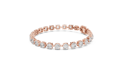 Orbital Grace Tennis Bracelet with 0.50 Carat Each Diamond