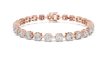 Orbital Grace Tennis Bracelet with 0.50 Carat Each Diamond