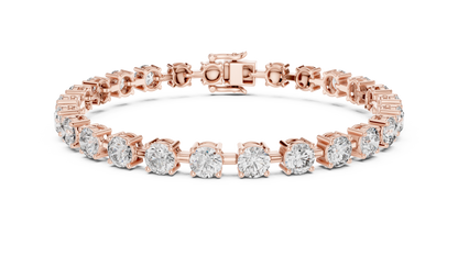 Orbital Grace Tennis Bracelet with 0.50 Carat Each Diamond