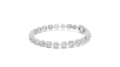 Orbital Grace Tennis Bracelet with 0.50 Carat Each Diamond