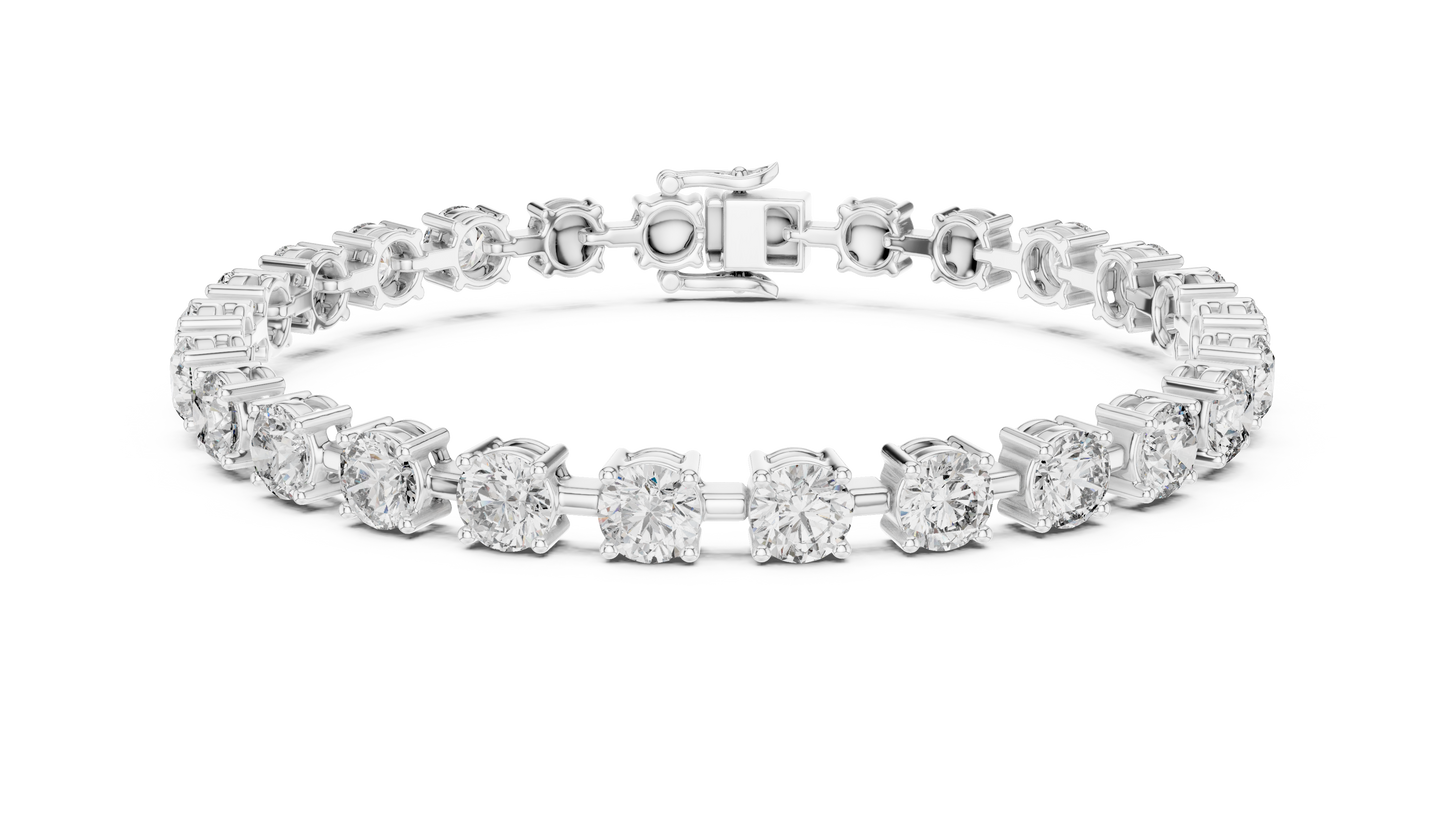 Orbital Grace Tennis Bracelet with 0.50 Carat Each Diamond