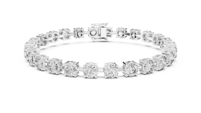 Orbital Grace Tennis Bracelet with 0.50 Carat Each Diamond