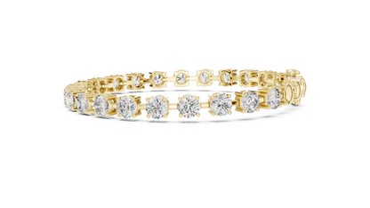 Orbital Grace Tennis Bracelet with 0.50 Carat Each Diamond