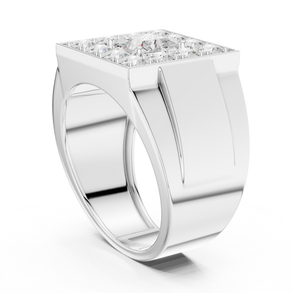 Crown Signet Men Solitaire Ring