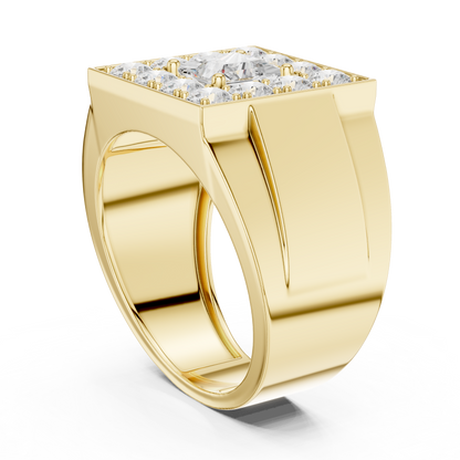 Crown Signet Men Solitaire Ring