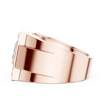 Crown Signet Men Solitaire Ring
