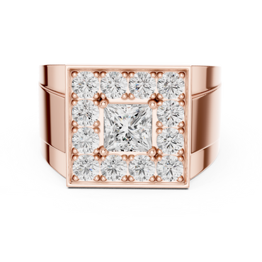 Crown Signet Men Solitaire Ring