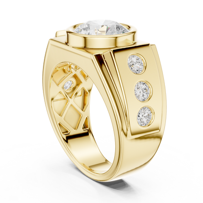 Phantom Stone Men Solitaire Ring