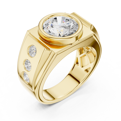 Phantom Stone Men Solitaire Ring