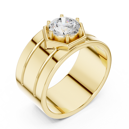 Vow of Valor Men Solitaire Ring