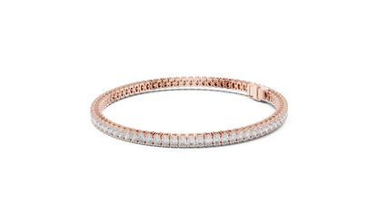 The Infinity Line Oval Diamonds Tennis Bracelet 0.15 Carat Each