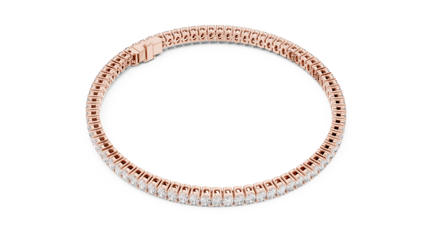 The Infinity Line Oval Diamonds Tennis Bracelet 0.15 Carat Each