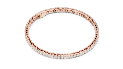 The Infinity Line Oval Diamonds Tennis Bracelet 0.15 Carat Each