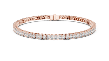 The Infinity Line Oval Diamonds Tennis Bracelet 0.15 Carat Each