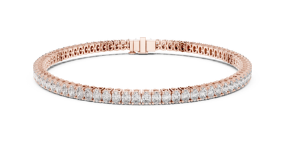 The Infinity Line Oval Diamonds Tennis Bracelet 0.15 Carat Each