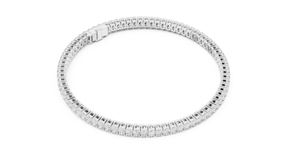 The Infinity Line Oval Diamonds Tennis Bracelet 0.15 Carat Each
