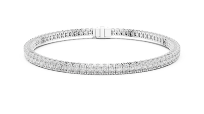 The Infinity Line Oval Diamonds Tennis Bracelet 0.15 Carat Each