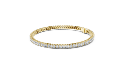The Infinity Line Oval Diamonds Tennis Bracelet 0.15 Carat Each
