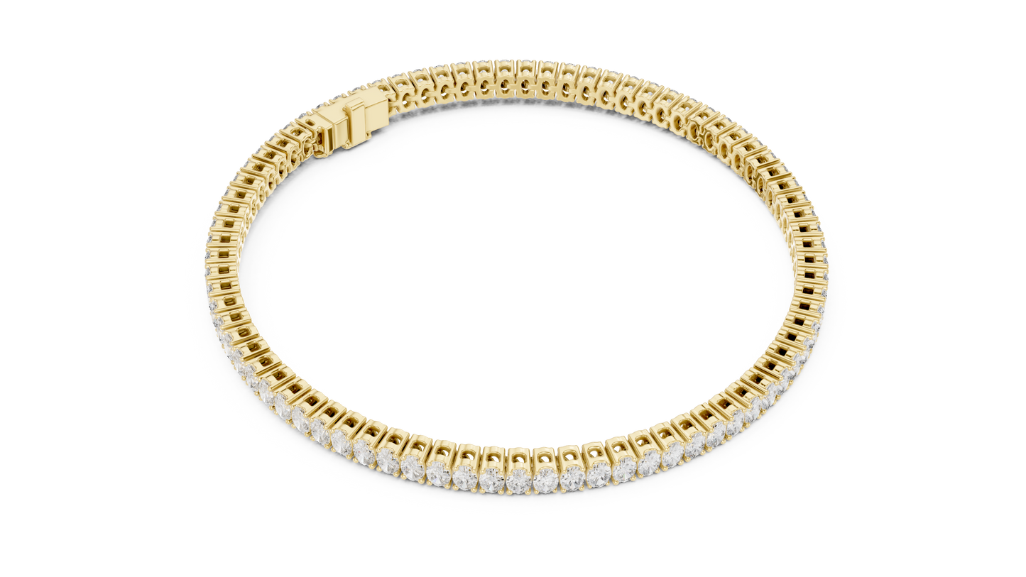 The Infinity Line Oval Diamonds Tennis Bracelet 0.15 Carat Each