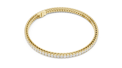 The Infinity Line Oval Diamonds Tennis Bracelet 0.15 Carat Each