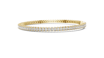 The Infinity Line Oval Diamonds Tennis Bracelet 0.15 Carat Each