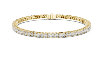 The Infinity Line Oval Diamonds Tennis Bracelet 0.15 Carat Each