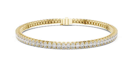 The Infinity Line Oval Diamonds Tennis Bracelet 0.15 Carat Each