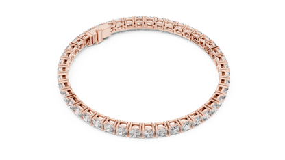 The Infinity Line Round Diamonds Tennis Bracelet 0.10 Carat Each