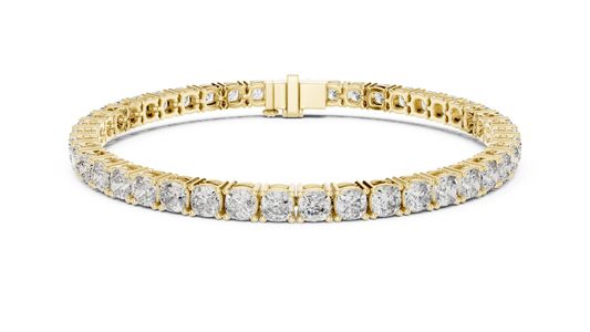 The Infinity Line Round Diamonds Tennis Bracelet 0.10 Carat Each