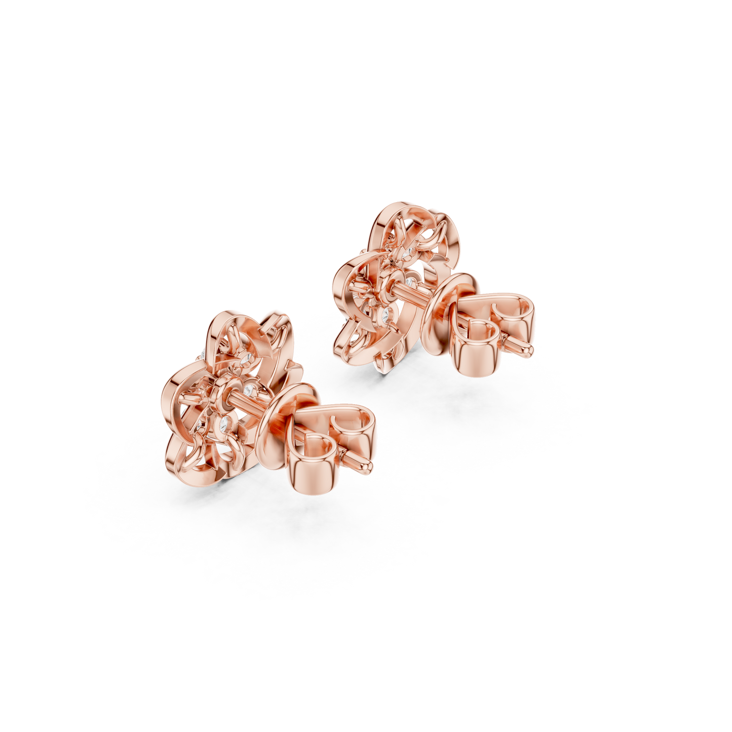Floral Boom Diamond Earrings