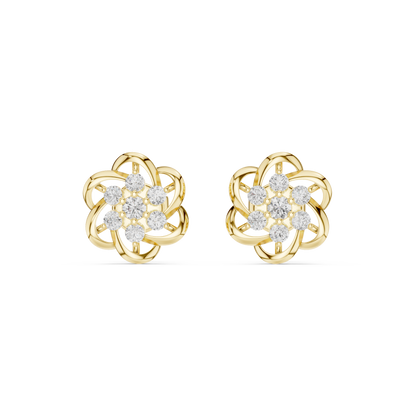Floral Boom Diamond Earrings
