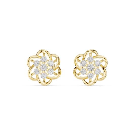 Floral Boom Diamond Earrings