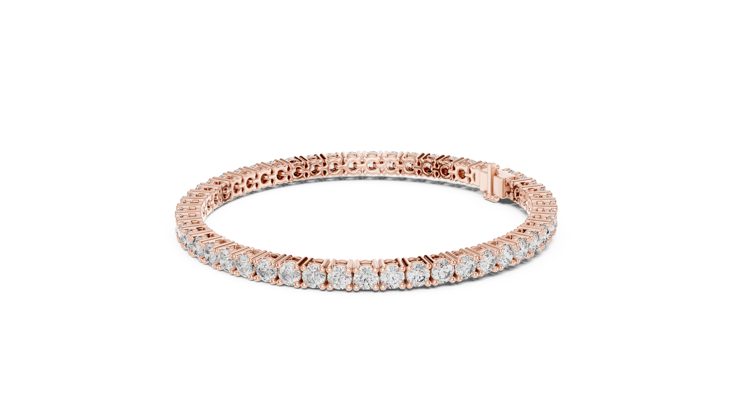 The Infinity Line Round Diamonds Tennis Bracelet 0.13 Carat Each