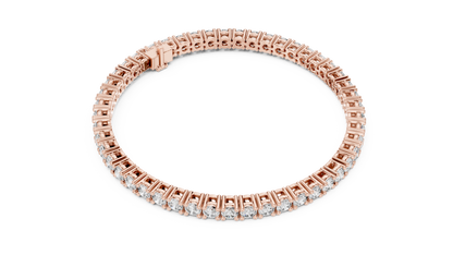 The Infinity Line Round Diamonds Tennis Bracelet 0.13 Carat Each