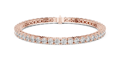 The Infinity Line Round Diamonds Tennis Bracelet 0.13 Carat Each