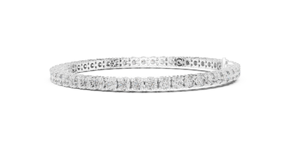 The Infinity Line Round Diamonds Tennis Bracelet 0.13 Carat Each