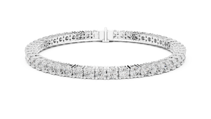 The Infinity Line Round Diamonds Tennis Bracelet 0.13 Carat Each