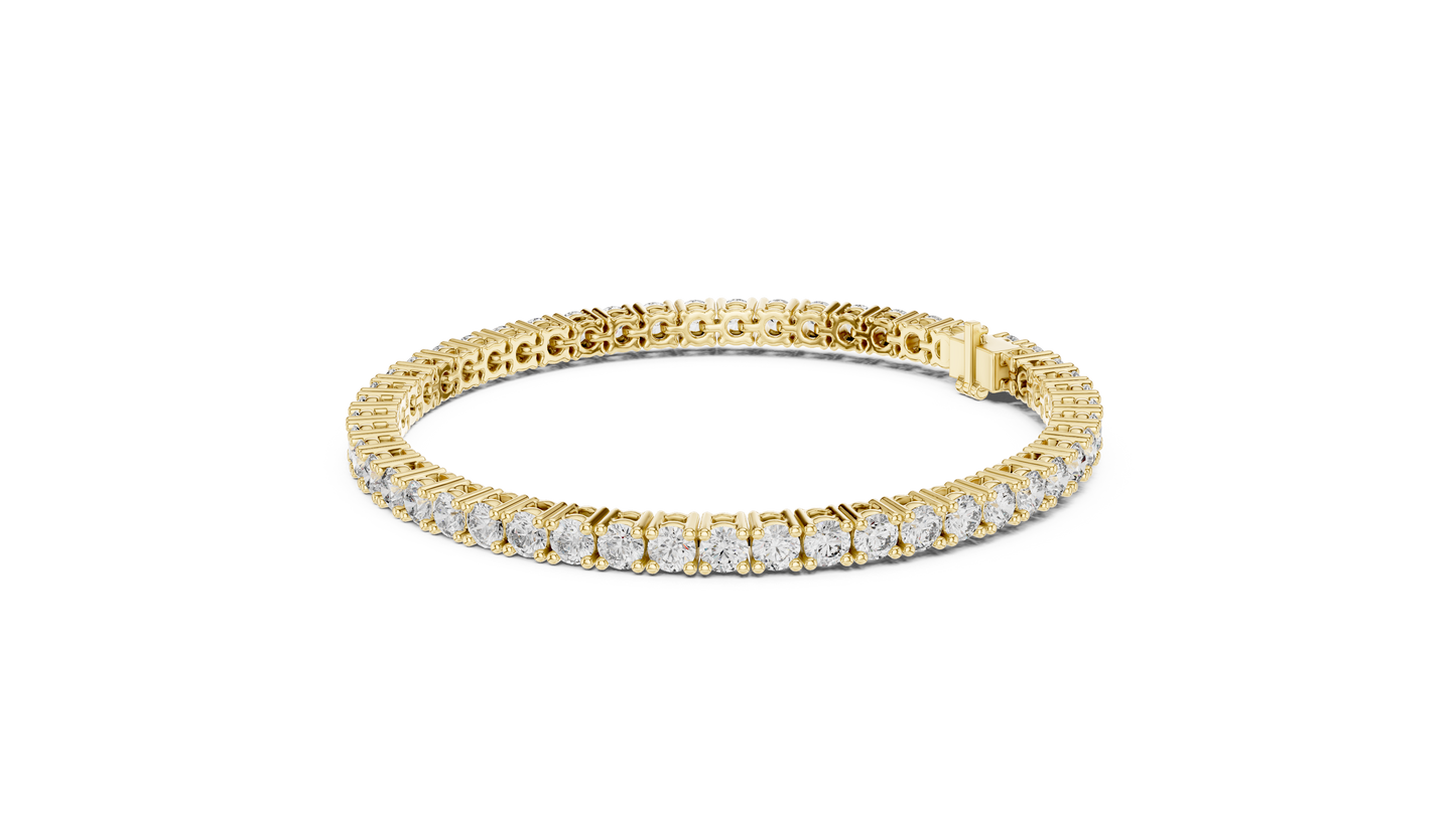 The Infinity Line Round Diamonds Tennis Bracelet 0.13 Carat Each