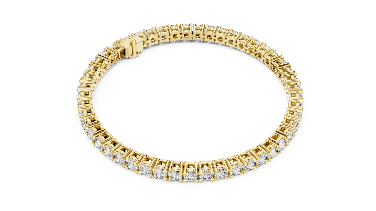 The Infinity Line Round Diamonds Tennis Bracelet 0.13 Carat Each