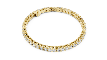 The Infinity Line Round Diamonds Tennis Bracelet 0.13 Carat Each