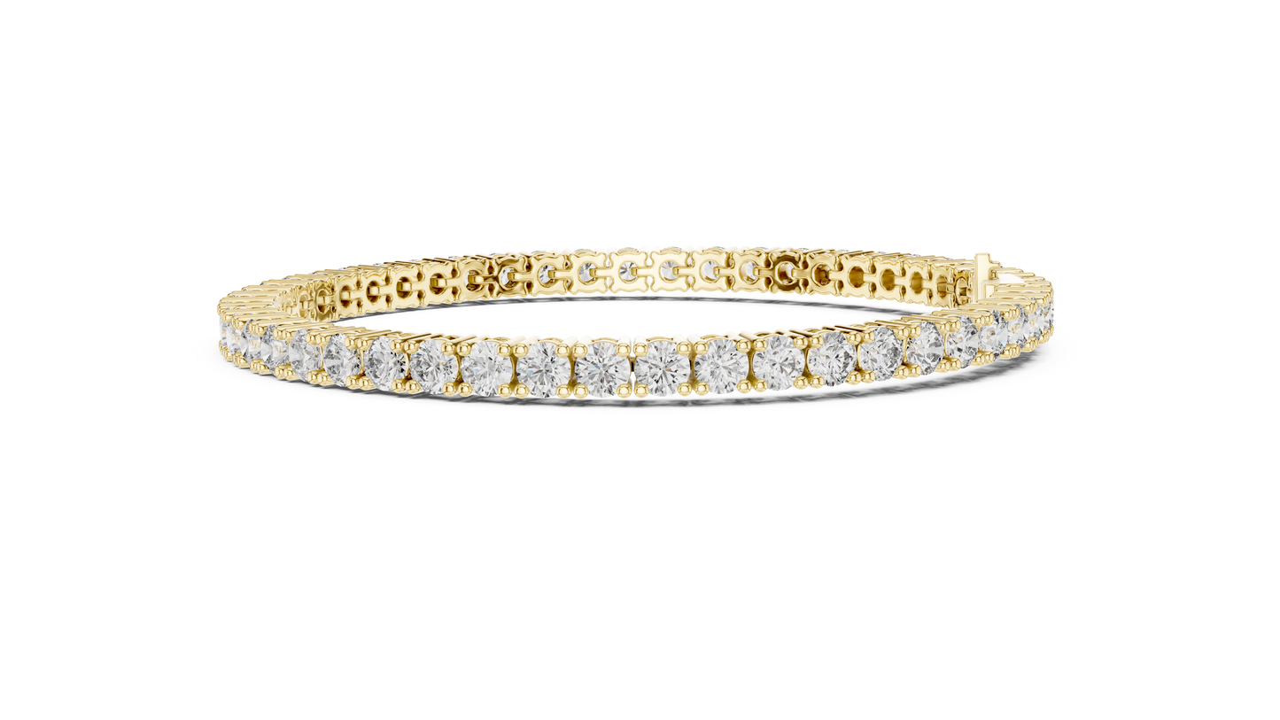 The Infinity Line Round Diamonds Tennis Bracelet 0.13 Carat Each