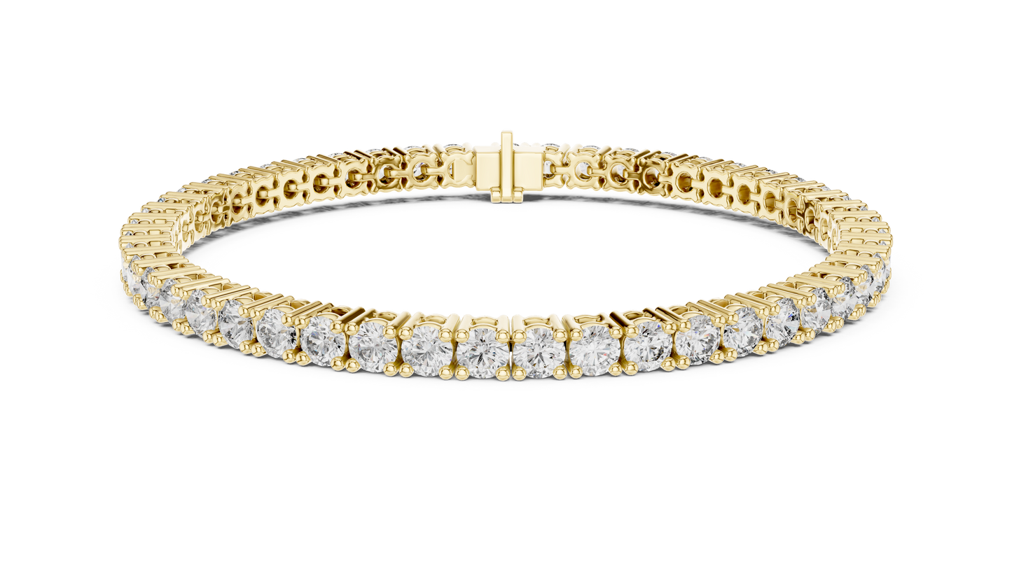 The Infinity Line Round Diamonds Tennis Bracelet 0.13 Carat Each