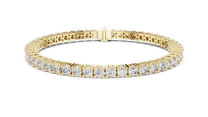 The Infinity Line Round Diamonds Tennis Bracelet 0.13 Carat Each