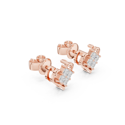 Lustrous Bond Diamond Earrings