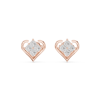 Lustrous Bond Diamond Earrings